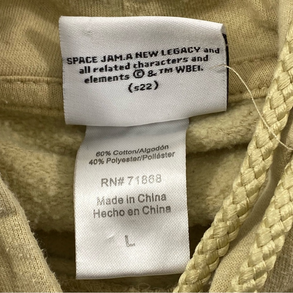 Space Jam A New Legacy Tune Squad Bugs Bunny Hoodie Tan Size Large - Picture 12 of 15